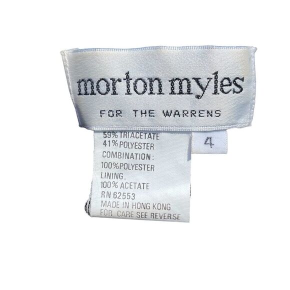 Morton Myles For The Warrens Dress Midi Black Silk Cocktail Vintage Women 4 - Picture 8 of 9